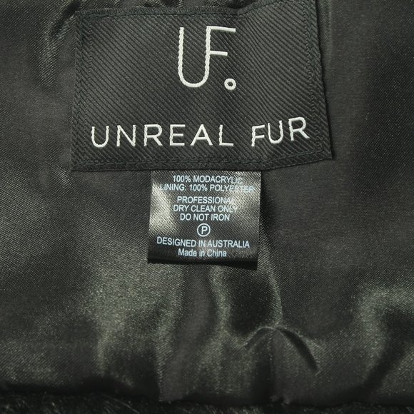 Unreal Fur Scarf Warm Winter Fall Black 39x5 inches - Picture 5 of 8